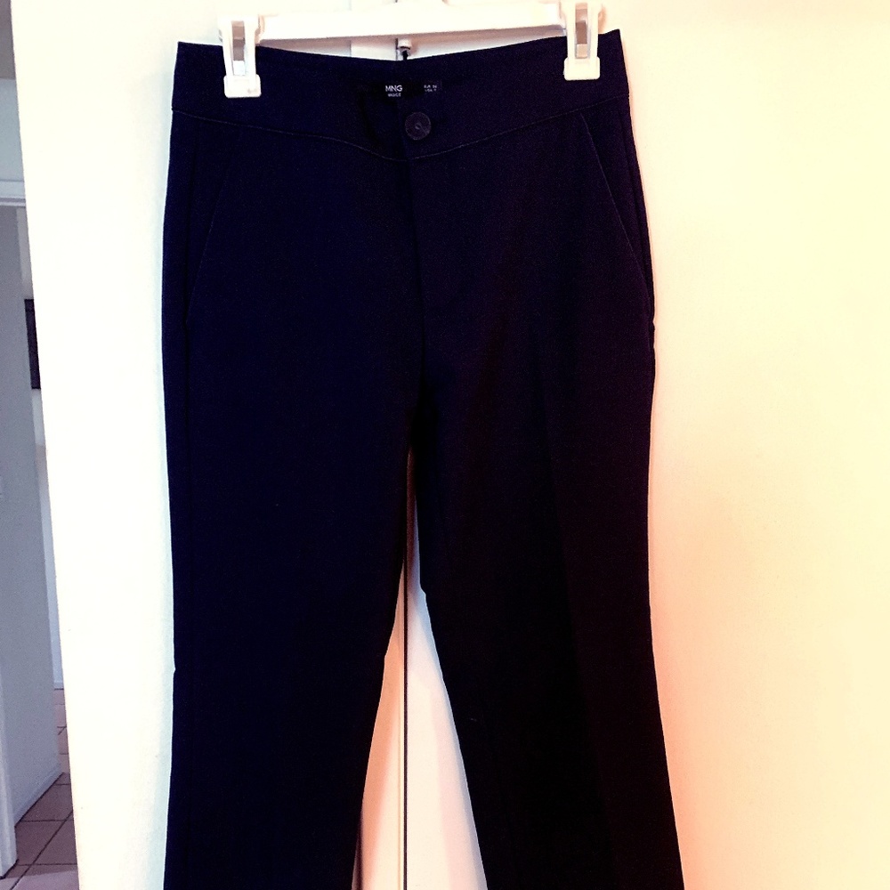Mango MNG Basics Black Trousers Size 2